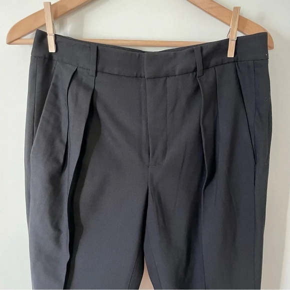 Helmut Lang Pleated  Slim Leg Black Trousers - Picture 5 of 10